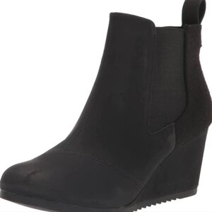 Women's Black Wedge Ankle Boots